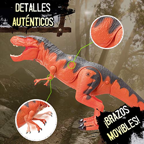 Wild predators T Táctil, juegos niños, tiranosaurio rex, figura, dinosaurios de juguete, color surtido (World Brands 80089)