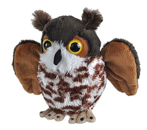 Wild Republic Lil’kins, Gran Búho Cornado,Muñecos Blanditos, Animales de Peluche Cariñosos, 12.7 cm cm, Regalo para Recién Nacido, Juguete de Peluche, Relleno Elaborado con Botellas de Agua Recicladas