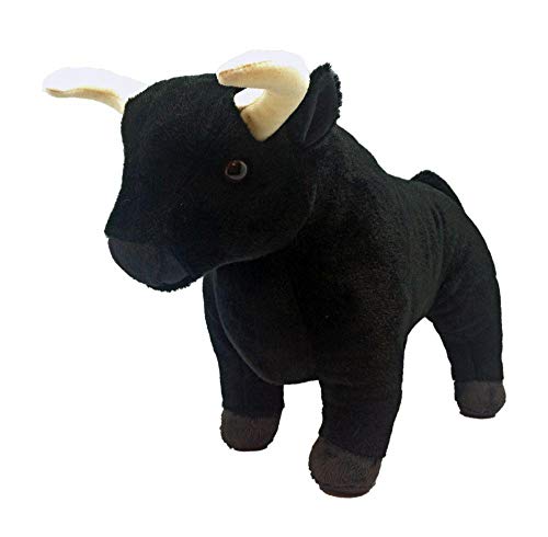 Wild Republic Spanish Bull, Toro espganol, Peluche, Cuddlekins, 30cm, Color negro 20410 , color/modelo surtido