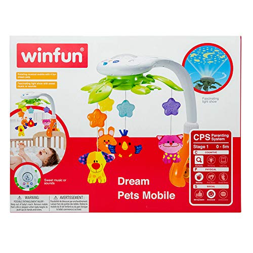 winfun - Movil proyector musical para cuna con animalitos (44241)