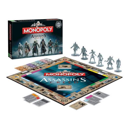 Winning Moves- Monopoly-Assassin'S Creed, Color Azul, 1