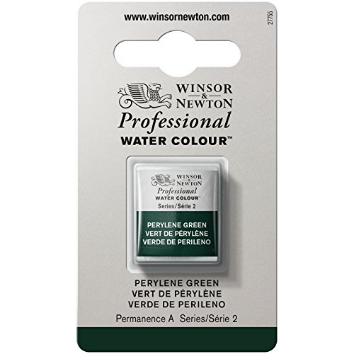 Winsor & Newton Professional Pintura a Base de Agua, Verde (Perylene Green 460), Media Pastilla