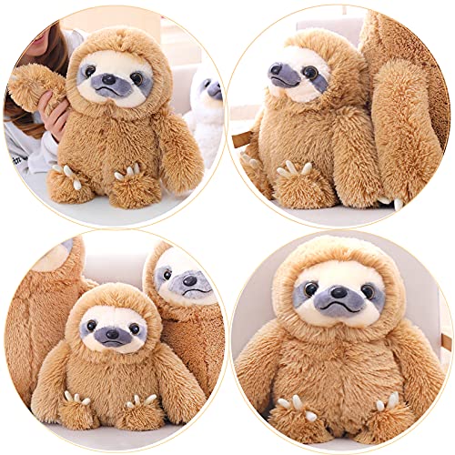 winsterch Perezoso Peluche Muñeco de Peluche para Uso Infantil Oso Perezoso Suave Ideal para Regalar en cumpleaños o Navidad,Marrón,40 CM