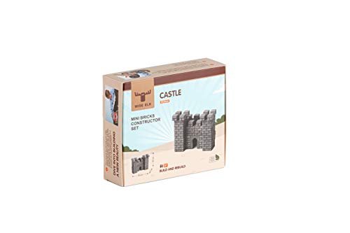 Wise Elk Castle Construction Set, Real Ceramic Bricks, Gypsum Reusable Building Kit, 85 PCS, Educational Toy, Architecture ,Model Kit ,85X85X60mm Code 70668