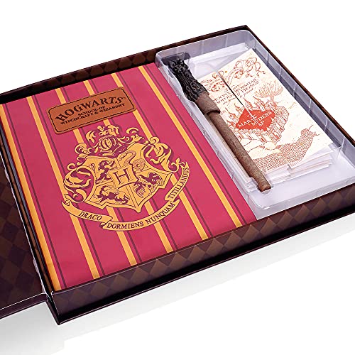 Wizarding World Harry Potter - Set de regalo de papelería – Agenda A5, mapas de merodeadores y bolígrafo de varita – Regalos y mercancía oficial de Harry Potter