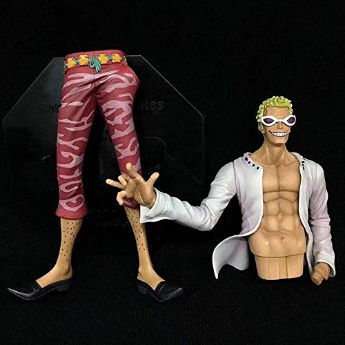 WMYATING Realista y Divertido Anime Figuras One Piece Chibukai Ichiban Apreciación Blanco Paño Doflamingo EDICIÓN PREMIUMA Caja DE Juego Modelo MODELA Estatua Muñeca Escultura Altura 28 cm