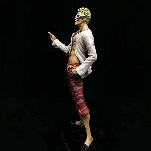 WMYATING Realista y Divertido Anime Figuras One Piece Chibukai Ichiban Apreciación Blanco Paño Doflamingo EDICIÓN PREMIUMA Caja DE Juego Modelo MODELA Estatua Muñeca Escultura Altura 28 cm