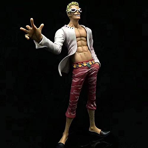 WMYATING Realista y Divertido Anime Figuras One Piece Chibukai Ichiban Apreciación Blanco Paño Doflamingo EDICIÓN PREMIUMA Caja DE Juego Modelo MODELA Estatua Muñeca Escultura Altura 28 cm