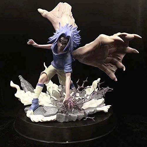 WMYATING Realista y Divertido Naruto Sasuke Uchiha GK Statue Big Mantra Mano PVC Toys Toys Collection Doll Anime Dibujos Animados Modelo 35 cm