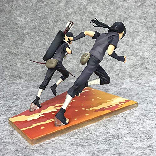 WMYATING Realista y Divertido Personajes de Anime Naruto Uchiha Itachi Uchiha Sasuke Premium en Caja de Juguete Modelo de Juguete Muñeca Muñeca Escultura Altura 15 cm