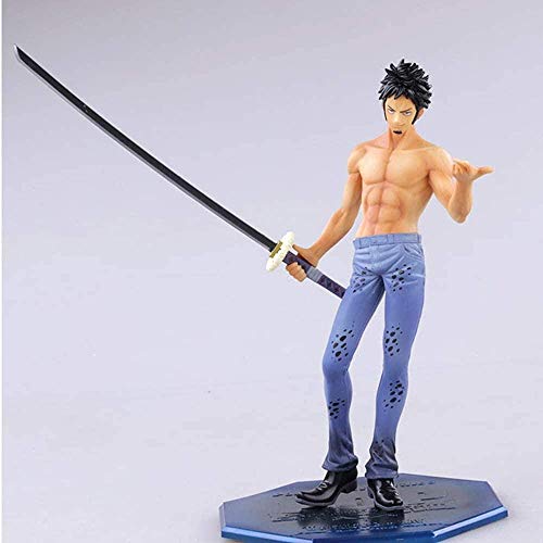 WMYATING Realista y Divertido Trafalgarro One Piece Dibujos Animados Almirante Adornos Modelo Anime Modelo Coleccionable Muñeca 20cm