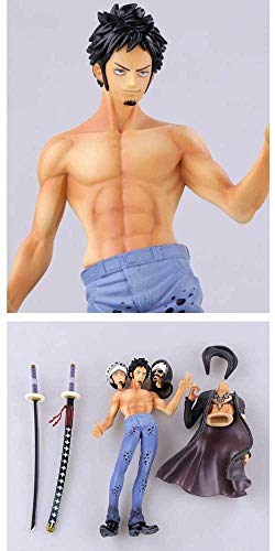 WMYATING Realista y Divertido Trafalgarro One Piece Dibujos Animados Almirante Adornos Modelo Anime Modelo Coleccionable Muñeca 20cm