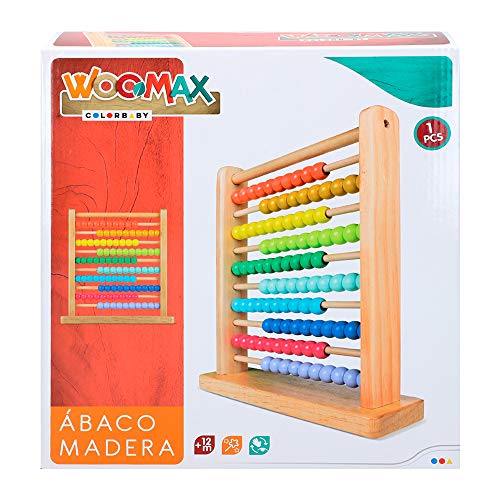 WOOMAX- Ábaco de Madera (Colorbaby 40995)