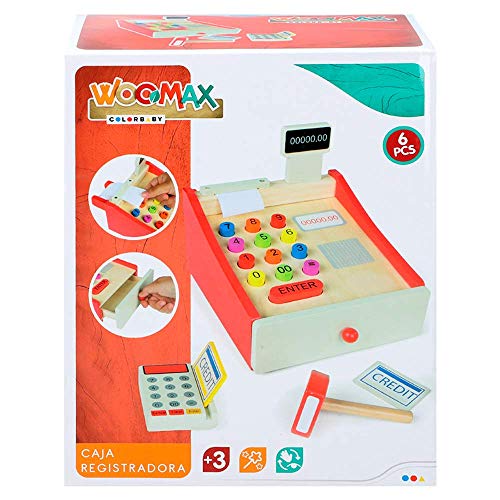 WOOMAX - Caja registradora de madera (43628)