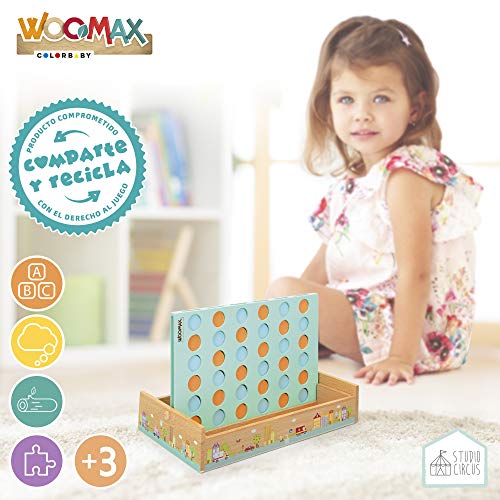 WOOMAX - Juego cuatro en raya madera woomax studio circus (46451)