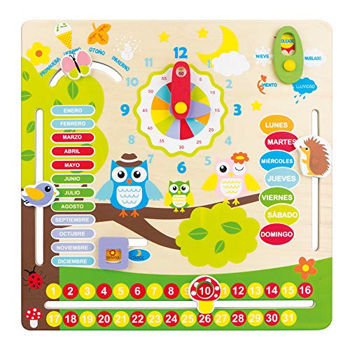 WOOMAX- Juego educativo de madera Búhos (Colorbaby 42737) , color/modelo surtido