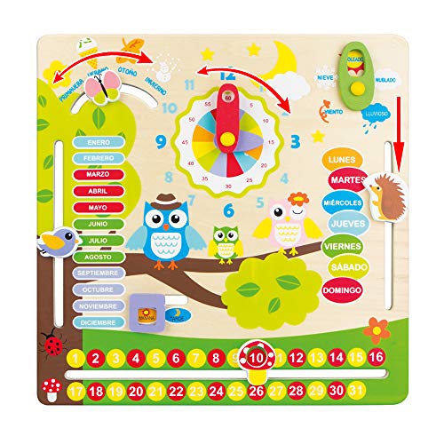 WOOMAX- Juego educativo de madera Búhos (Colorbaby 42737) , color/modelo surtido