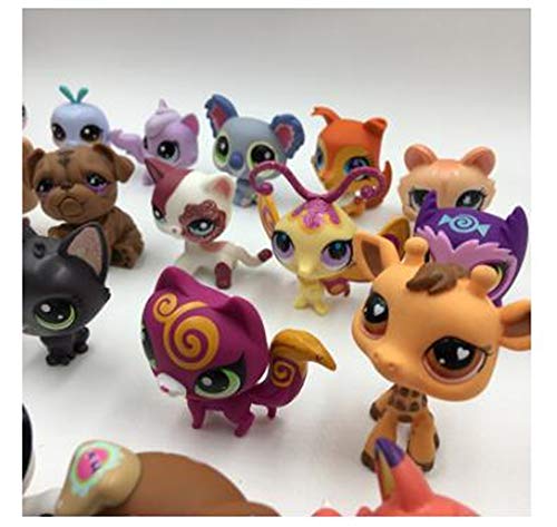 WooMax LPS 10 Piezas Littlest Pet Shop Juguetes Lindos Puestos Gato Perro Viejo Raro Original Figura Colecci¨®n Animal Gatito Collie Spaniel