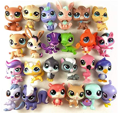 WooMax LPS 10 Piezas Littlest Pet Shop Juguetes Lindos Puestos Gato Perro Viejo Raro Original Figura Colecci¨®n Animal Gatito Collie Spaniel