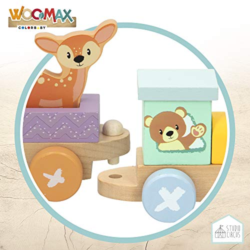 WOOMAX - Tren de madera animalitos woomax studio circus (46455)