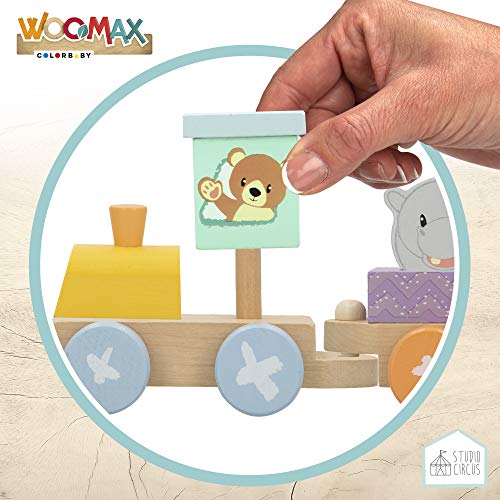 WOOMAX - Tren de madera animalitos woomax studio circus (46455)