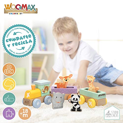 WOOMAX - Tren de madera animalitos woomax studio circus (46455)