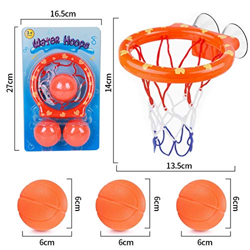 Wopin Basket Games Basket Hoop Hanel-Canasta Baloncesto Infantil Bañera Playset para Little Baby Bath Toys Juego Creativo de tiros de bañera, Regalo de Juguetes de baño para niños y niños pequeños