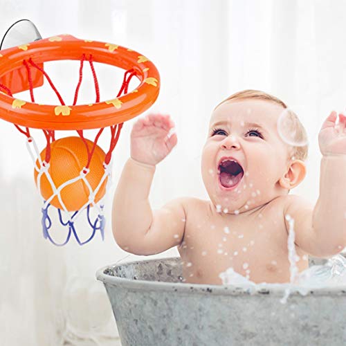 Wopin Basket Games Basket Hoop Hanel-Canasta Baloncesto Infantil Bañera Playset para Little Baby Bath Toys Juego Creativo de tiros de bañera, Regalo de Juguetes de baño para niños y niños pequeños