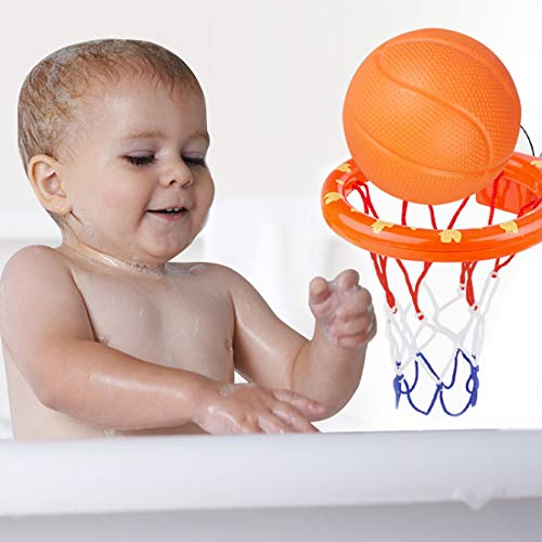 Wopin Basket Games Basket Hoop Hanel-Canasta Baloncesto Infantil Bañera Playset para Little Baby Bath Toys Juego Creativo de tiros de bañera, Regalo de Juguetes de baño para niños y niños pequeños