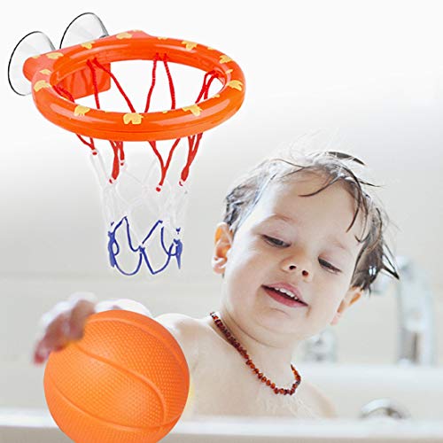 Wopin Basket Games Basket Hoop Hanel-Canasta Baloncesto Infantil Bañera Playset para Little Baby Bath Toys Juego Creativo de tiros de bañera, Regalo de Juguetes de baño para niños y niños pequeños