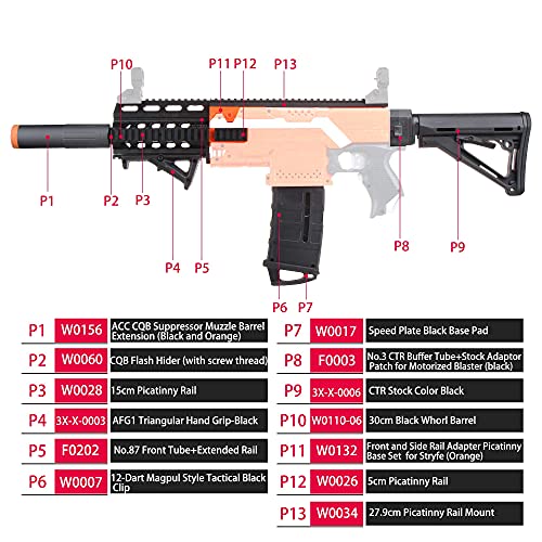 WORKER N.º 16 MOD Kits Modulus para Nerf N-Strike Elite Stryfe M4 Upgrade Juguetes