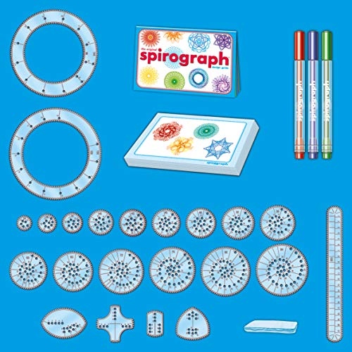 World Brands Spirograph Deluxe Set, Kit Dibujo, Manualidades, Plantillas para Pintar, Mosaicos Infantiles, Aprender A Dibujar, Regalos para Niños, Multicolor (80977)