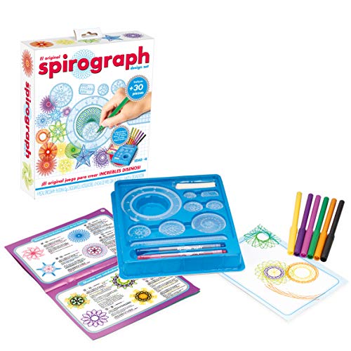 World Brands Spirograph Design Set, Kit Dibujo, Manualidades, Plantillas para Pintar, Mosaicos Infantiles, Aprender A Dibujar, Regalos para Niños, Multicolor (80978)