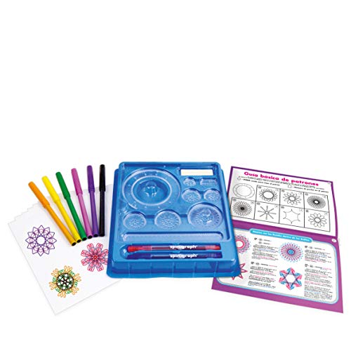 World Brands Spirograph Design Set, Kit Dibujo, Manualidades, Plantillas para Pintar, Mosaicos Infantiles, Aprender A Dibujar, Regalos para Niños, Multicolor (80978)