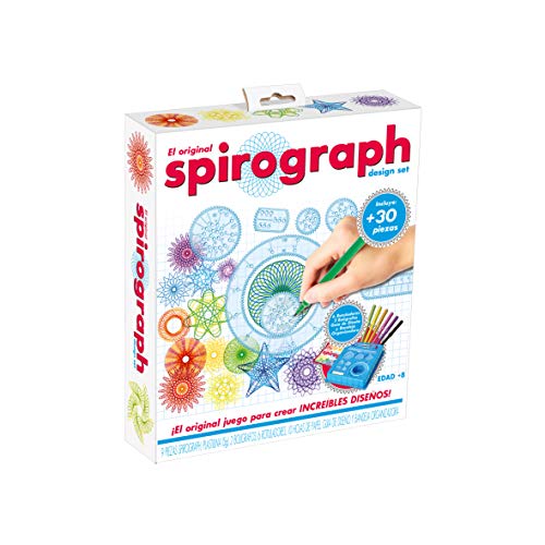 World Brands Spirograph Design Set, Kit Dibujo, Manualidades, Plantillas para Pintar, Mosaicos Infantiles, Aprender A Dibujar, Regalos para Niños, Multicolor (80978)