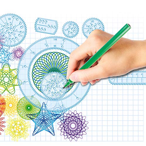 World Brands Spirograph Design Set, Kit Dibujo, Manualidades, Plantillas para Pintar, Mosaicos Infantiles, Aprender A Dibujar, Regalos para Niños, Multicolor (80978)