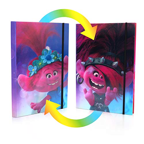 WOW! STUFF To Rock Poppy Trolls World Tour Lenticular-Cuaderno de Amapola a Roca (TRL-1018-01)