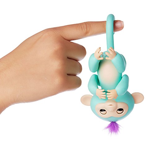 WowWee - Fingerlings Interactivo bebé mono, Turquesa (3706)