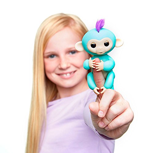 WowWee - Fingerlings Interactivo bebé mono, Turquesa (3706)