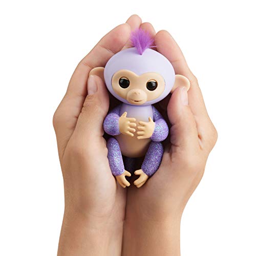 WowWee - Fingerlings Kiki, Monito Interactivo en color morado con purpurina (WowWee 3762) , color/modelo surtido