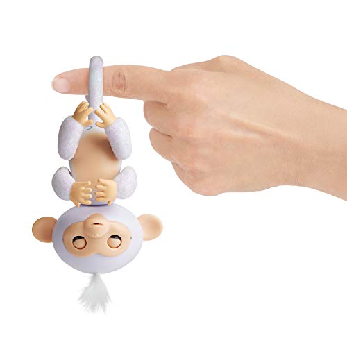 WowWee - Fingerlings Sugar, Monito Interactivo en color blanco con purpurina (WowWee 3763) , color/modelo surtido