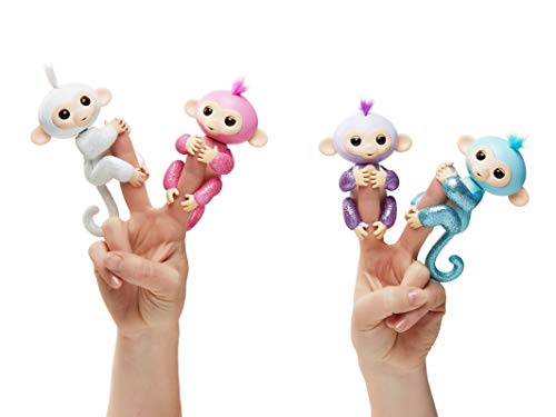 WowWee - Fingerlings Sugar, Monito Interactivo en color blanco con purpurina (WowWee 3763) , color/modelo surtido