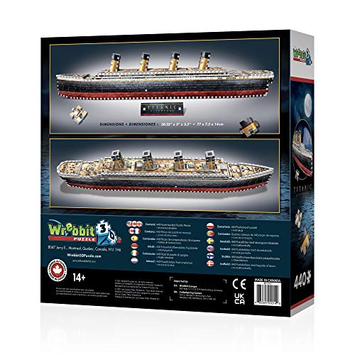 Wrebbit 3D Puzzle- Wrebbit 3D Titanic Puzzle de 440 Piezas