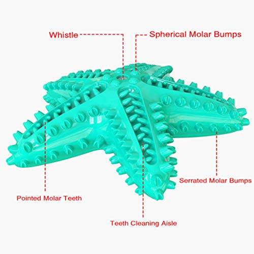 WT-DDJJK Cepillo de Dientes, mordedor, Mascota, Cachorro, Juguete Molar, Forma de Estrella de mar, Perro, Cepillo de Dientes, Rompecabezas de Entrenamiento Interactivo