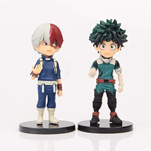 Wuawtyli My Hero Academia Figura,9PCS 8CM PVC Pop Action Figura Toga/Deku/Kirishima/Todoroki/Banpresto/Bakugo/Tsuyu/Tomura/Dabi Academia Set