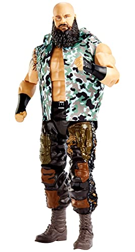 WWE Élite Figura de acción Braun Strowman, muñeca articulada de juguete con accesorios para niños +6 años (Mattel GVB70)