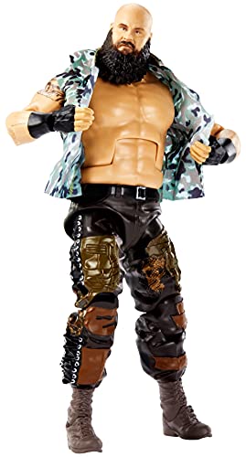 WWE Élite Figura de acción Braun Strowman, muñeca articulada de juguete con accesorios para niños +6 años (Mattel GVB70)