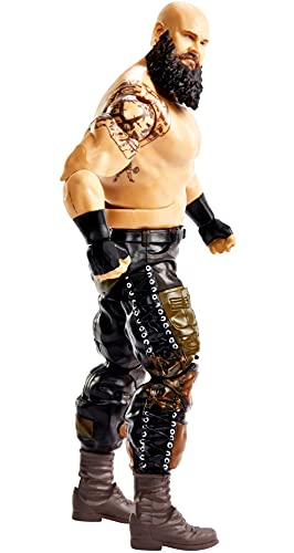 WWE Élite Figura de acción Braun Strowman, muñeca articulada de juguete con accesorios para niños +6 años (Mattel GVB70)