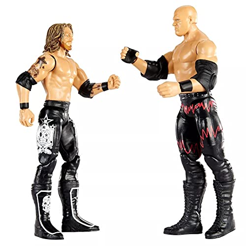 WWE Serie Campeonato Pack 2 figuras Kane y Edge, muñecos articulados de juguete con accesorios (Mattel GVJ19)