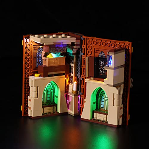 WWEI Iluminación LED personalizada compatible con LEGO 76382 Harry Potter Hogwarts, sin set Lego.